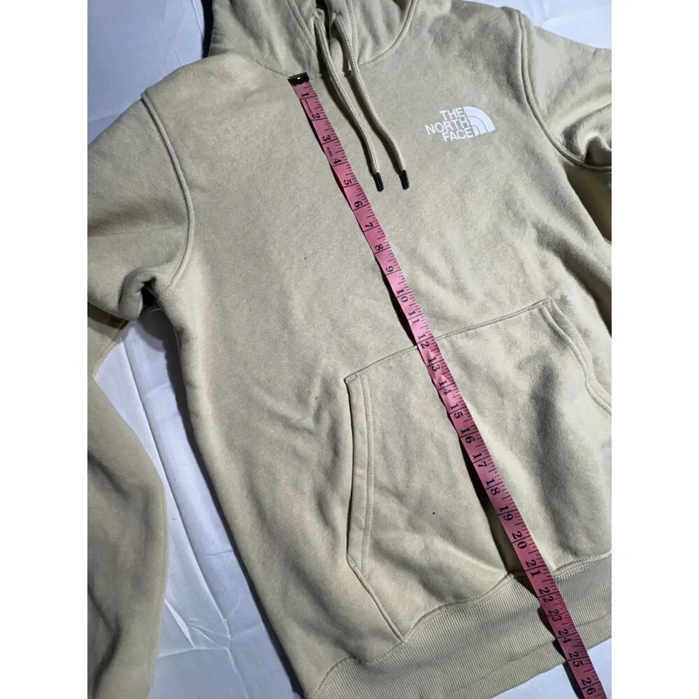 The North Face Mens Circular Design Camo Box Logo Hoodie Sand Beige Small